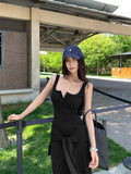 Tibetan Blue Sling Skirt Niche Temperament Dress Female Summer Temperament To Show Skinny Dress Babes Hip Dress