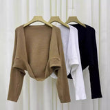French Temperament Knitted Cardigan Women's Spring And Autumn Sweater Small Cane Sling With Shawl Shawl Short Coat Top