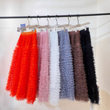 Sweet Heavy Industry Network Saupong Cake Skirt Apricot-Color Lotus Side Layer Feeling Half-Body Skirt Autumn And Winter Horny Fairy Dress