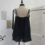 Irregular Lotus Leaf Side Ribbon Sling Sling Vest Loose Lazy Sleeveless Top Woman 9333