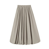 2025 Spring And Summer New High-Rise Retro Skinny Thigh Skirt Lantern Skirt Mid-Length A-Word Skirt