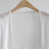 Sunscreen Knitted Cardigan Women's Thin Coat Ice Shawl Shawl Air-Conditioning Shirt Summer With Sling Skirt