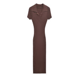 Autumn 2025 New Women's Fashion Fashion Threaded Knitted Long Dress 3471104