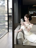 French Dress Female Senior Sense Of The Word Kinesi Dress Sleeveless Temperament Waist Birthday Dress