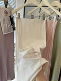 2025 Acetic Acid Vertic Acid Vertinated Fish Tail Half-Dress Femininity Simple Hanging Thin Bag-Butbated A Word Long Skirt