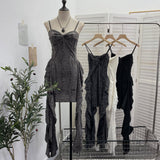 Land Breeze To Wear To Make Old Hole Dress With Leaves Floating Desert Travel Sling Skirt 9536