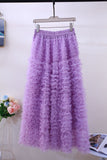 Real Shooting Autumn And Winter New 2025 Korean Original Heavy Industry Thousand Layer Wooden Ear Cake Skirt Beautiful Long Pony Dress