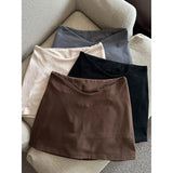 Thai-Style Vintage Babes Luy V-Shaped Design Kitted Short Skirt Woman With Seat Pants Tidive Short Skirt Summer