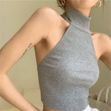 Thai Pure Desire Short 2025 Sweet Hottie Shoulder Hanging Neck Sling Vest Woman Thin Inside Sleeveless Top Wear
