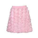 Three-Dimensional Rose Flower Half Skirt Fluffy Skirt Tight High Waist Thin A Short Skirt Woman 9099
