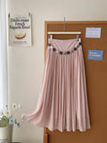 French Retro-Screative Ice Silk Cotton 100-Folded Dress Woman Sha Bohemia Beach Holiday Style A Skirt