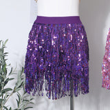 Sexy Three-Dimensional Beads Tassel Design Half-Body Skirt Tight Waist A Word Lyse Skirt Women 9120