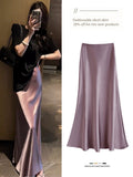 High Waist Thin Long-Skinny Vinegar Slip Half-Dress Skirt 2025 New Bag Of Hip Fish