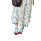 Vintage Splicing Floral Dress Loose Floral Sling Skirt Lace Folded In A Vest Dress Mid-Long Hoodie Set