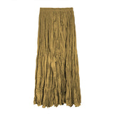 Long-Long Crumbilled Skirt Women's Dance Dress Korean High Temperature Folding Folded Skirt Flowing Folding Skirt