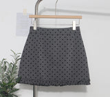 Long-Term Plus Single Real Shot Korean Lace Skirt Wave Half-Body Skirt High Waist Anti-Walking Light A Word Ass Hip Skirt 6880