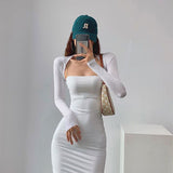 2025 Shawl With Women's Sunscreen Cardigan Short Summer New Small Shoulder Thai Long-Sleeved Sleeve With Sling Skirt Shirt