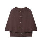 Autumn 2025 New Women's Fashion Casual Round-Collar Knitted Shawl Short Coat 2488107