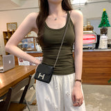 Thai Cool Pure Desire Sleeveless Sleeveless Sling Vest Woman 2025 Summer New Beautiful Look Sexy Hottie Top