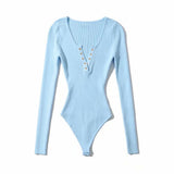 Thai Style Trend Long-Sleeved V-Neck Buckle-Coat Shirt Bottoming Women's Solid-Colored Clothes Based On