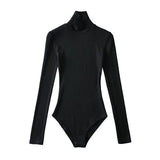 Shown Thin Tight Body Body Dress Female Sister Spring And Autumn Heart Machine With High Collar Body Under The Long-Sleeved Top