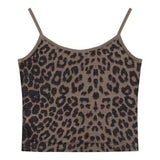 Hottie Sexy Short Leopard Print Hot Blouse Sling Small Vest Woman In Summer Inside And Outside Wearing The Bottom