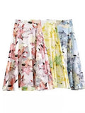 Oil Painting Style Half Dress Women's Spring And Summer 2025 New Hanging Flower Skirt High Waist Thin A Word Chiffon Skirt Long