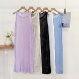 Real Shooting Of South Korea's Dongdaemun New Hollow Knitted Vest Dress Women's Summer Seaside Holiday Hooded Skirt Dress