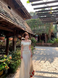French White Shoulder-Coat Dress Women 2026 New Early Summer Wearing Temperament Thinch Waist Skirt Suit
