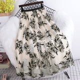 Leaf Embroidery Half-Dress Autumn And Winter Girl 2025 New Korean Version Of Fashion Hanging Mesh A-Word Swing Long Skirt