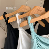 Net Red Anchor Concert Private Dress Design Sense Of Niche Word-Collar Temperament Kinky Top Female Pure Lust Atmosphere Tide
