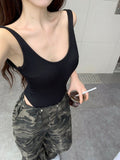 Vintage Babes Conjoined Sling Vest Woman In Summer With Beautiful Back Black Bare Back Coat Wear