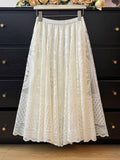 Lace Hook Hollow Half-Dress Woman Autumn High Waist Hanging Feeling Loose Folds Long Umbrella Skirt