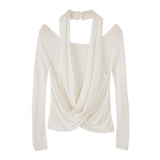 Lyselle Tiansian Two-Piece Long-Sleeved T-Shirt Girl 2026 Spring New Cross-Over Top