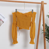 Spice Girls Collared Shoulder Bra Thighs On Wooden Ears Thighs Tight Folds Super Short Umbilled Long-Sleeved Shirt Tide