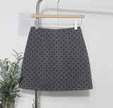 Long-Term Plus Single Real Shot Wave Half Dress Women Summer Anti-Light High-Waisted Thin Ass A Short Skirt 6878