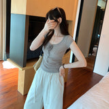 High-End Touching Bow Tie With Thin White Shoulder Short-Sleeved T-Shirt Woman 2025 New Summer Huge Look Top