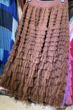 Net Yarn Splicing Cake Skirt 2025 Spring, Summer And Autumn And Winter New Medium And Long Skirt A-Word Long Skirt Pong Yarn Skirt