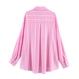 2026 Spring New Women's Fashion Casual Striped Loose Shirt Skirt 2710685