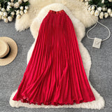 Wave Hem Wave Point Hundred Fold Skirt Half Skirt Women 2026 Spring New Tight Waist A Word Long Fishtail Skirt