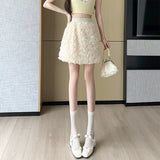 Summer New Cake Skirt Rose Petal Chiffon Skirt Pony Skirt Lace Folding Skirt