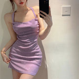 Sexy Bareback Strap Sexy Hottie Style Dress Girl Small Ass Skirt