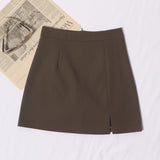 Real-Shooting Half-Dressed New Spring And Summer 2025 New Suit Skirt High-Waisted Hip-Proof Open-Fork Skirt 8871