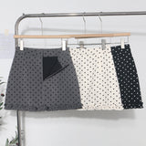 Long-Term Plus Single Real Shot Korean Lace Skirt Wave Half-Body Skirt High Waist Anti-Walking Light A Word Ass Hip Skirt 6880