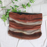 Sweet Cool Hottie Ultra-Short Umbilical Wrap Chest Sleeveless Coat Yarn Folding Tie Dye Chest Tight Waistcoat 8852