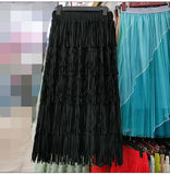 Heavy Industry Five-Layer Stracew Cake Skirt Set Thin Tight Waist Design Straight Half-Body Skirt Long Skirt