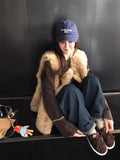 In The Autumn Of 2025, The New Imitation Lamb Fur Environmental Protection Fur Woman Ernie's Long Fur Coat