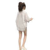 Casual Loose Shirt Lady 2025 Spring And Summer New Fashion T-Shirt Set-Up Sleeve Shirt Jacket