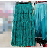 Heavy Industry Five-Layer Stracew Cake Skirt Set Thin Tight Waist Design Straight Half-Body Skirt Long Skirt