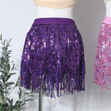 Sexy Three-Dimensional Beads Tassel Design Half-Body Skirt Tight Waist A Word Lyse Skirt Women 9120